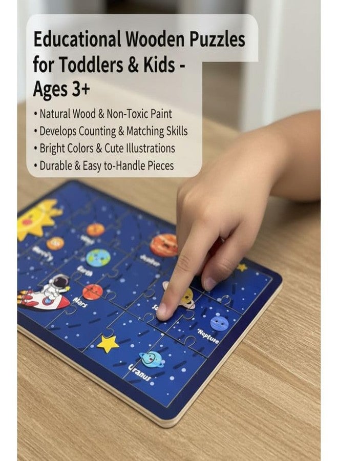 ESPtronics 1 Pc Solar System Jigsaw Puzzles for Kids Educational Space Puzzle with Planets, Rocket & Astronaut STEM Learning Toy for Toddlers Ages 4-8 Preschool & Montessori Gift for Boy & Girl - Image 5